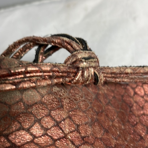 Michael Antonio Bronze Metalic Open toe knot slingback heels Size 9 - Picture 12 of 14